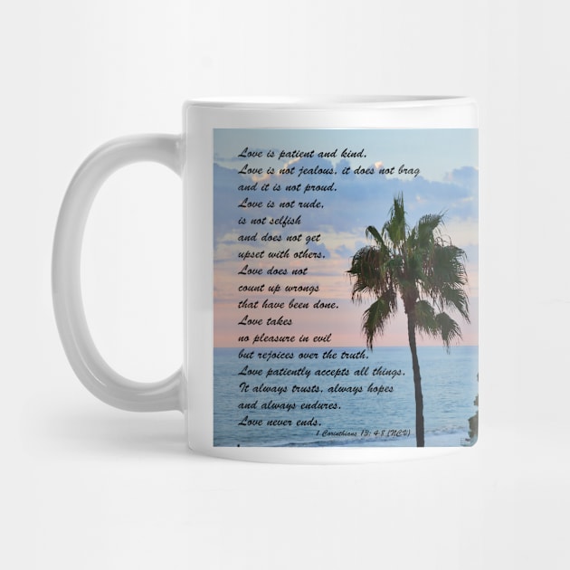 Love Is Patient: Ocean Palm Trees by KirtTisdale